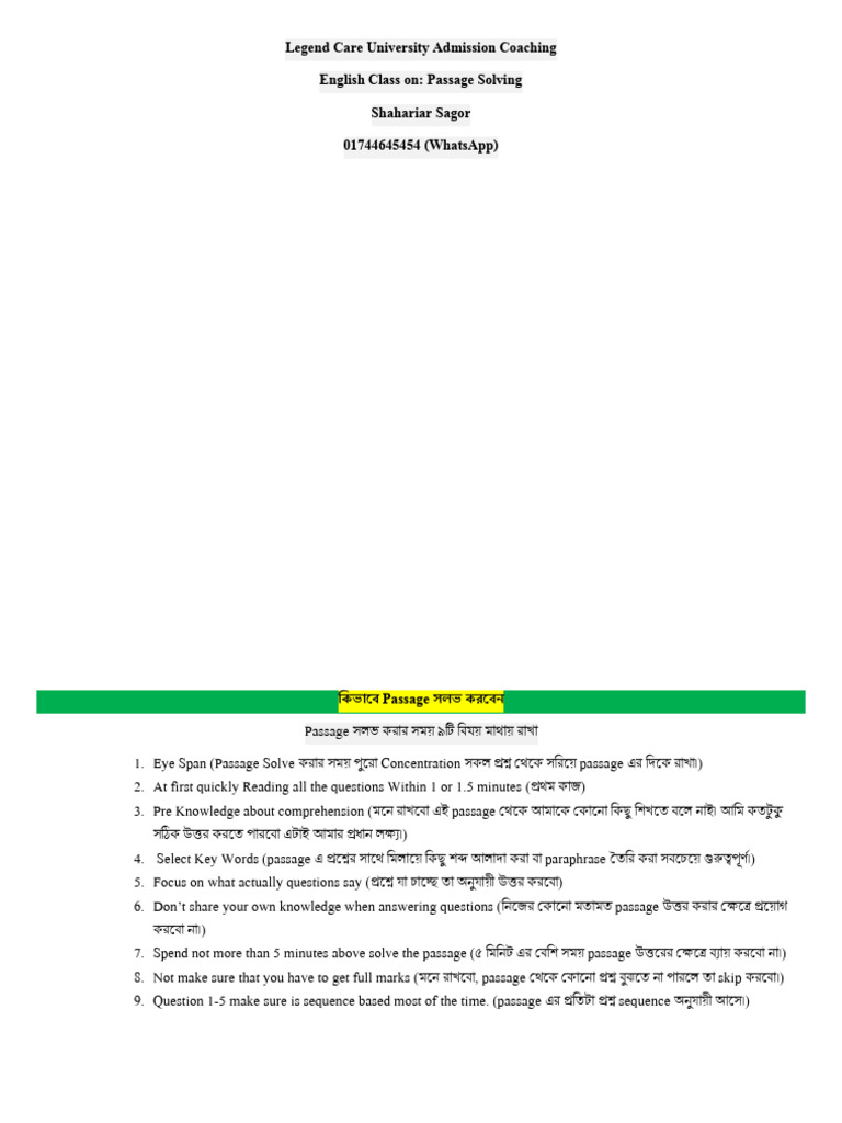 Passage Solving | PDF | Bullying | Adolescence