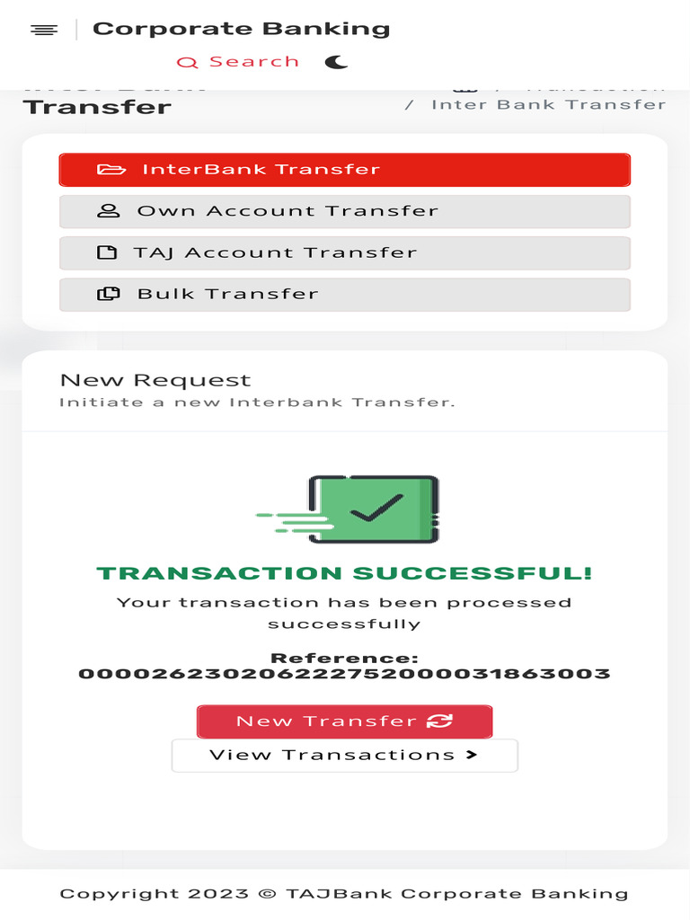 TAJ Bank Corporate Internet Banking Guide | PDF
