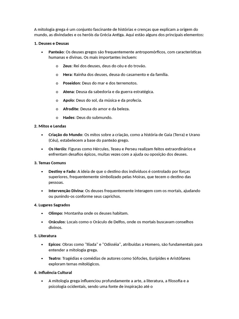 A Mitologia Grega é Um Conjunto Fascinante De Histórias E Crenças Que