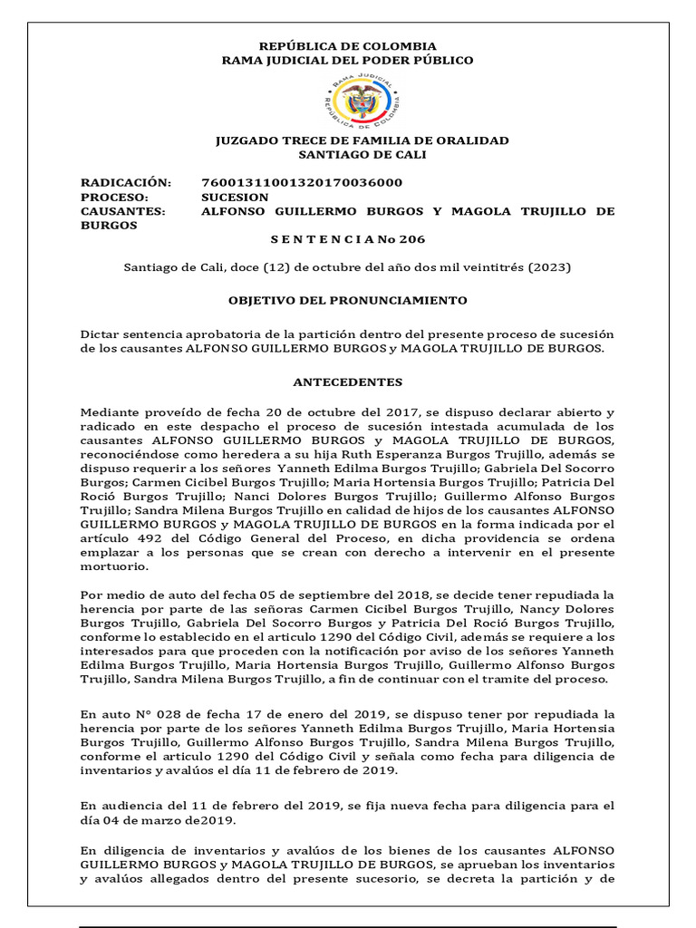 Sentencia Proceso Ejecutivo | PDF | Apelación | Esfera pública