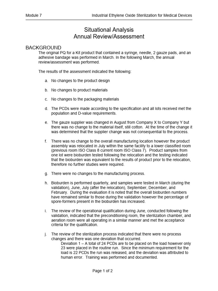 Industrial Ethylene Oxide Sterilization Review | PDF | Sterilization ...