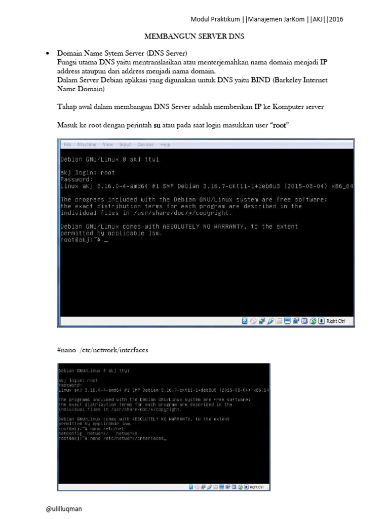 Membangun Server DNS dengan BIND9 | PDF