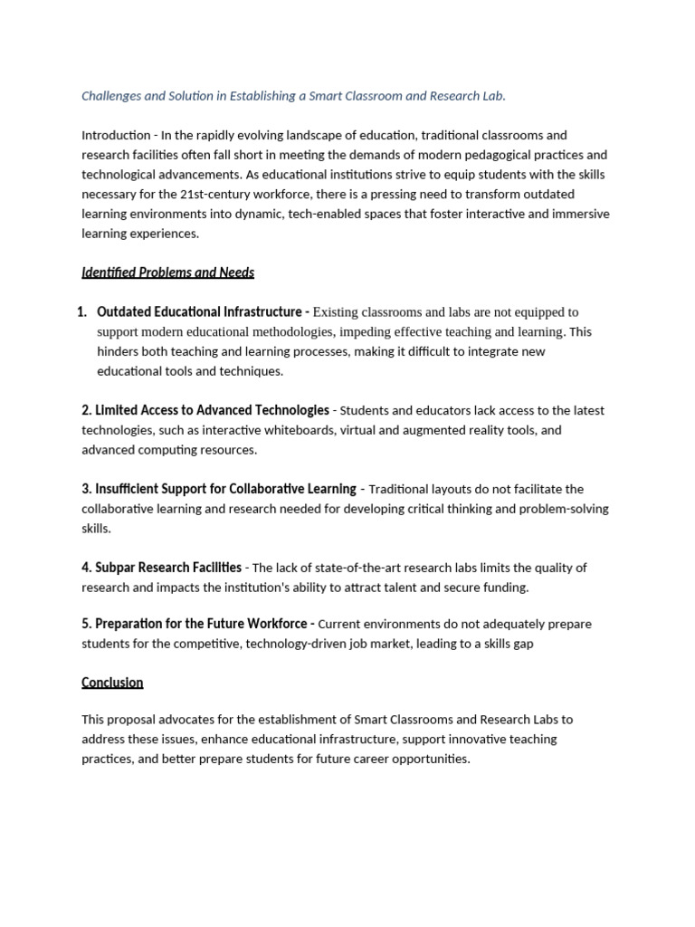 Smart Classroom and Lab Solutions | PDF | Collaboration | Learning