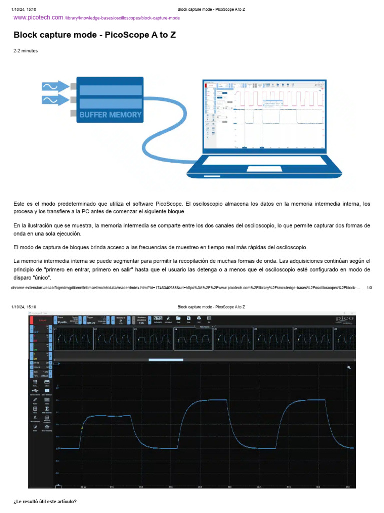 Block Capture Mode - PicoScope A To Z - Reader View | PDF | Ciencia y ...