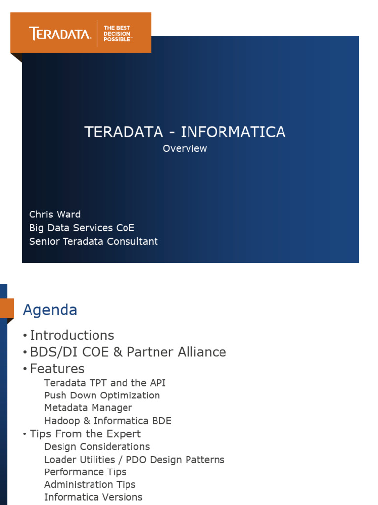 Informatica Best Practices Overview | PDF | Data Warehouse | Apache Hadoop