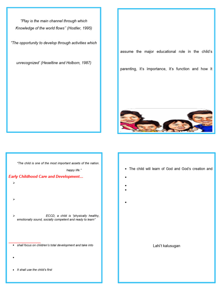 ECCD Parent Handbook Overview | PDF | Child Development | Parenting