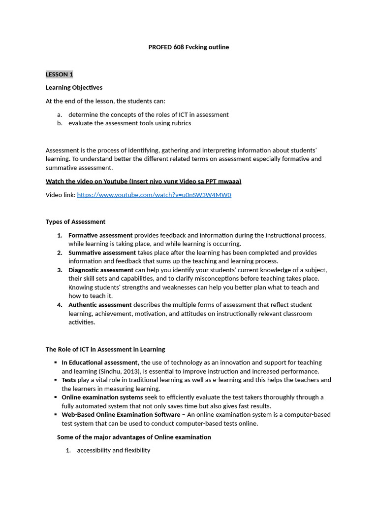 Profed Pdf Educational Assessment Educational Technology