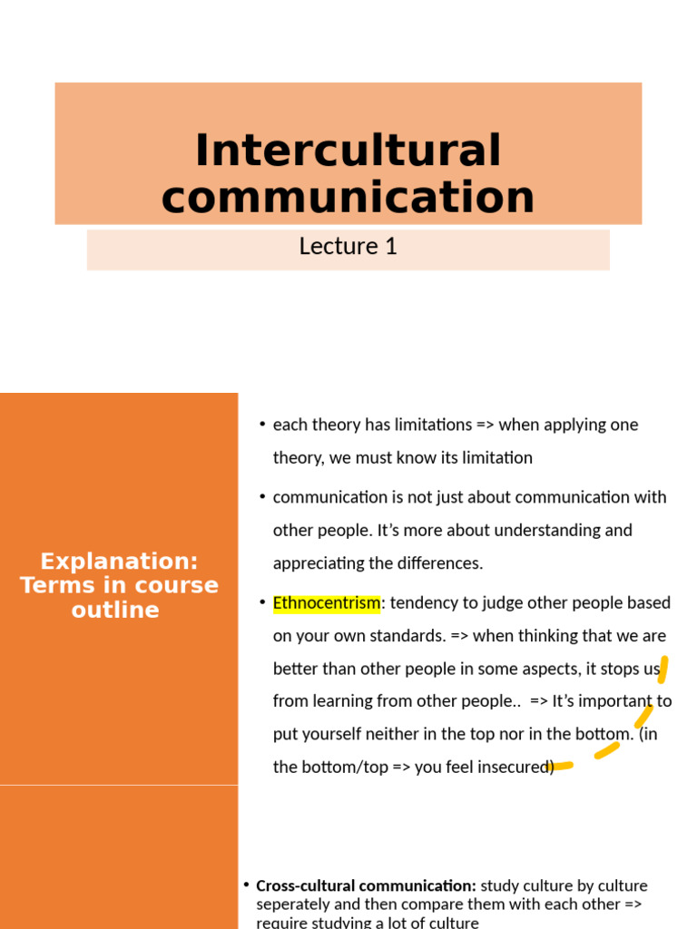 (Lecture Note) Session 1 - Intercultural Communication | PDF