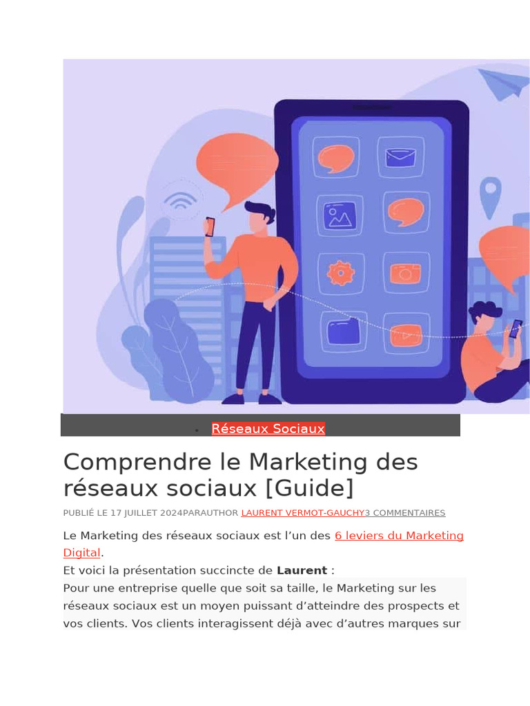 Guide du Marketing sur les Réseaux Sociaux | PDF | Études sur la ...