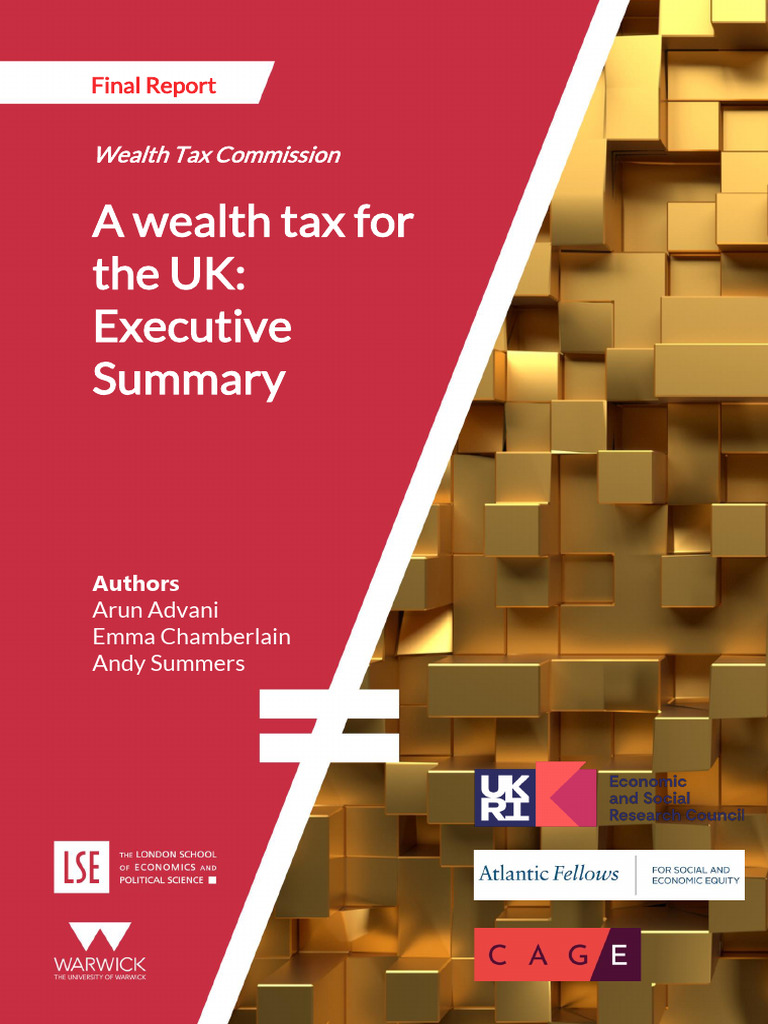 WealthTaxFinalReport ExecSummary | PDF | Taxes | Wealth