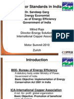 EE Motor Standards in India: Dr. Sandeep Garg Energy Economist Bureau of Energy Efficiency Government of India