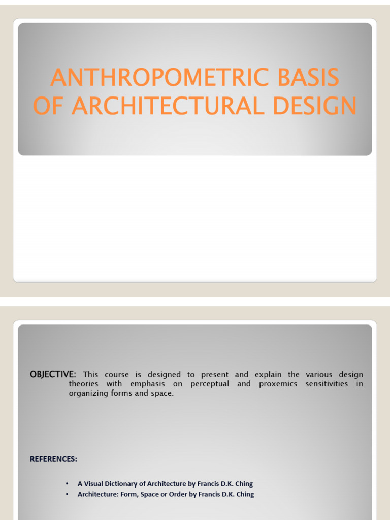 Anthropometric Principles in Architecture | PDF | Chair | Anthropometry