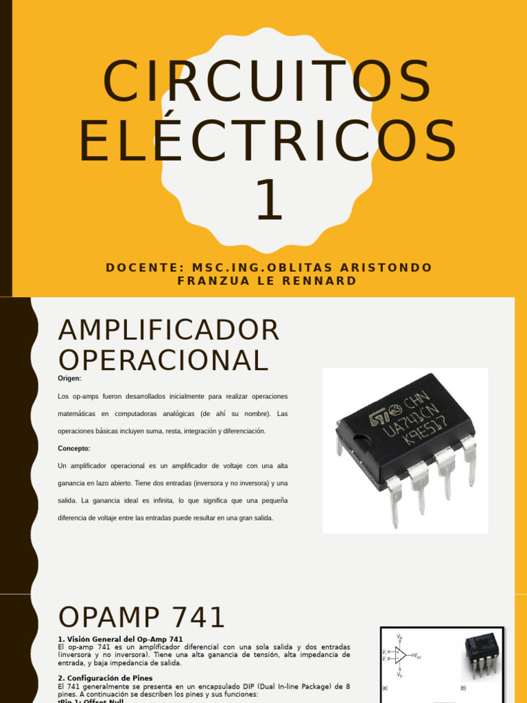 OPAM | PDF | Amplificador operacional | Ingeniería Informática