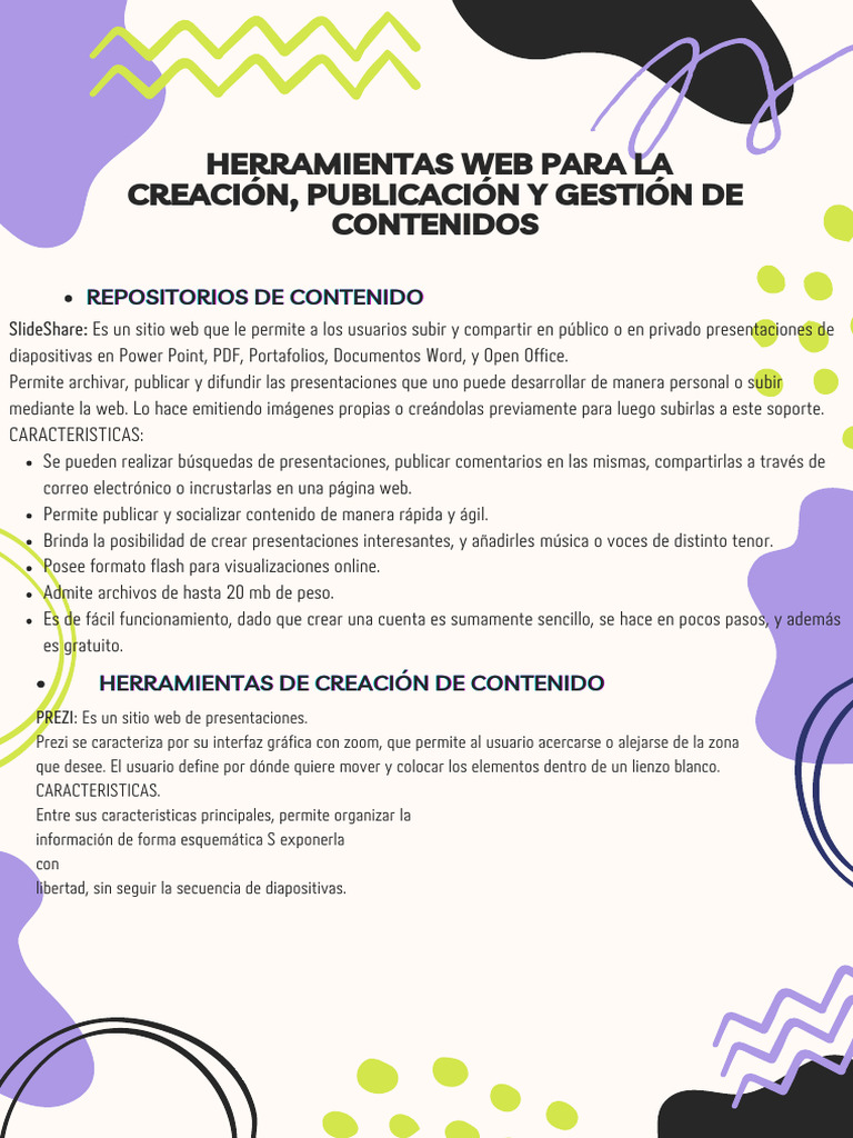Herramientas Web para La Creación, Publicación y Gestión de Contenidos ...