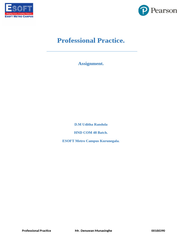 Professional Practice Final Assessment | PDF | Communication ...