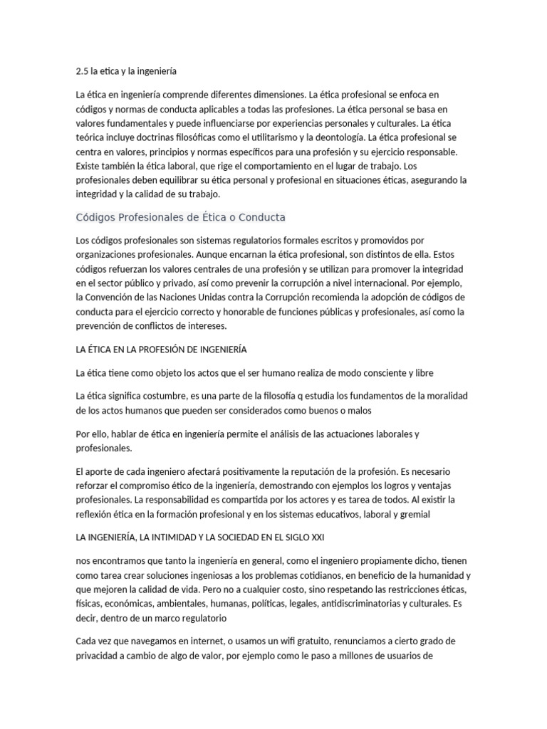 Ética en Ingeniería: Normas y Responsabilidad | PDF | Ética profesional ...