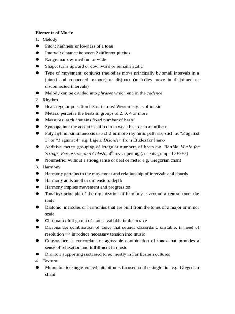 Elements of music pdf harmony interval music 