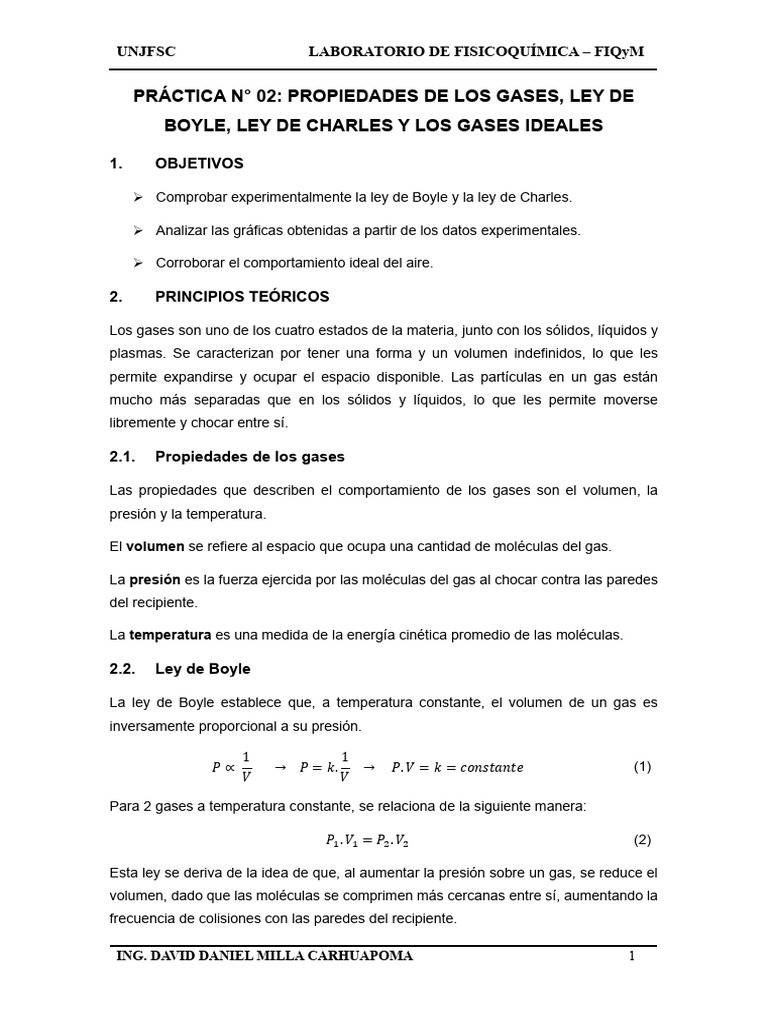Leyes de Gases: Boyle y Charles | PDF | Gases | Mecánica estadística