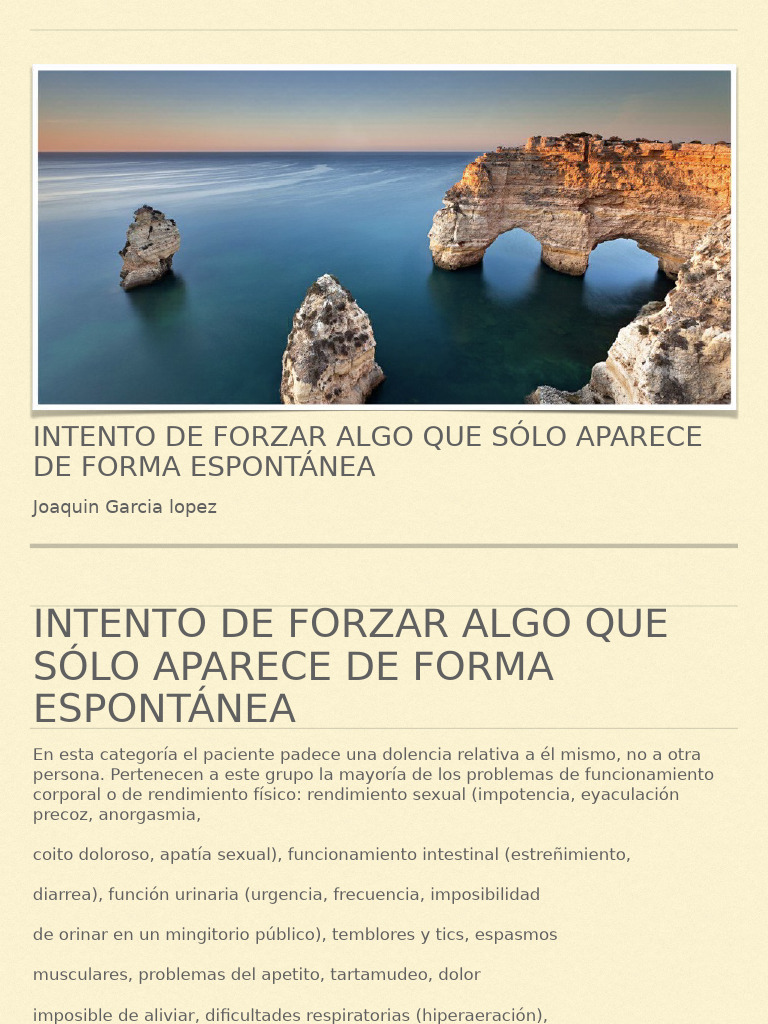 Intento de Forzar Algo Que Sólo Aparece de | PDF | Comportamiento ...