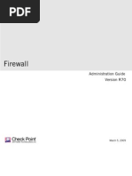 CP R70 Firewall Admin Guide