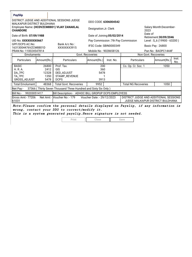 IFMS December 23 | PDF | Employment Compensation | Expense