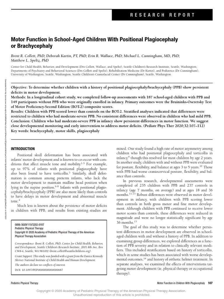 2020 motor function in school aged children with positional