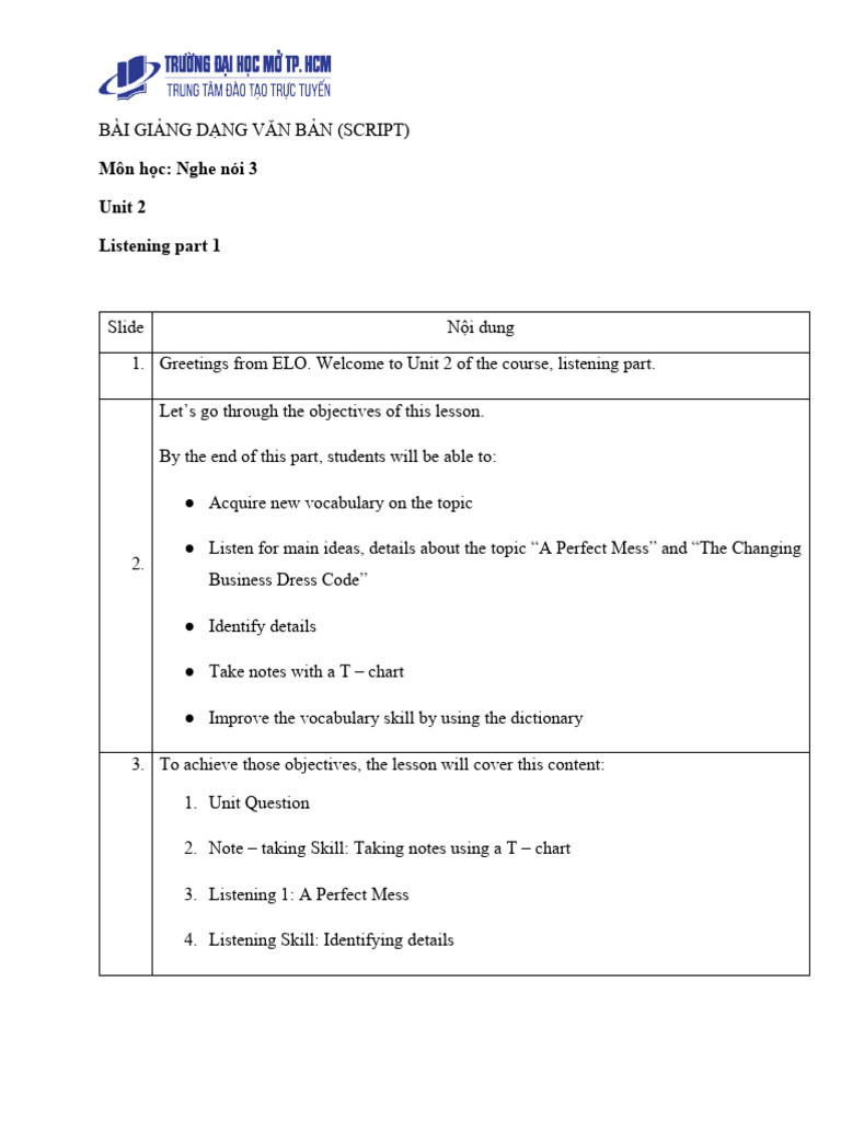 Unit 2 Listening Part 1 Pdf