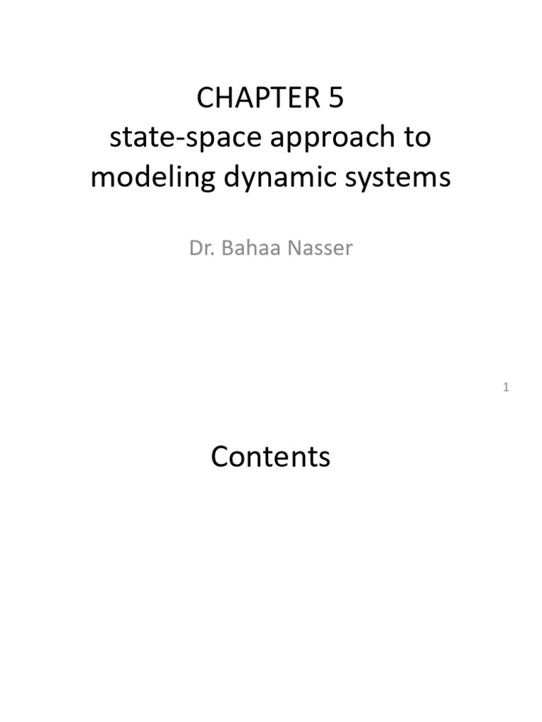 State-Space Modeling of Mechanical Systems | PDF | Mathematical Objects ...