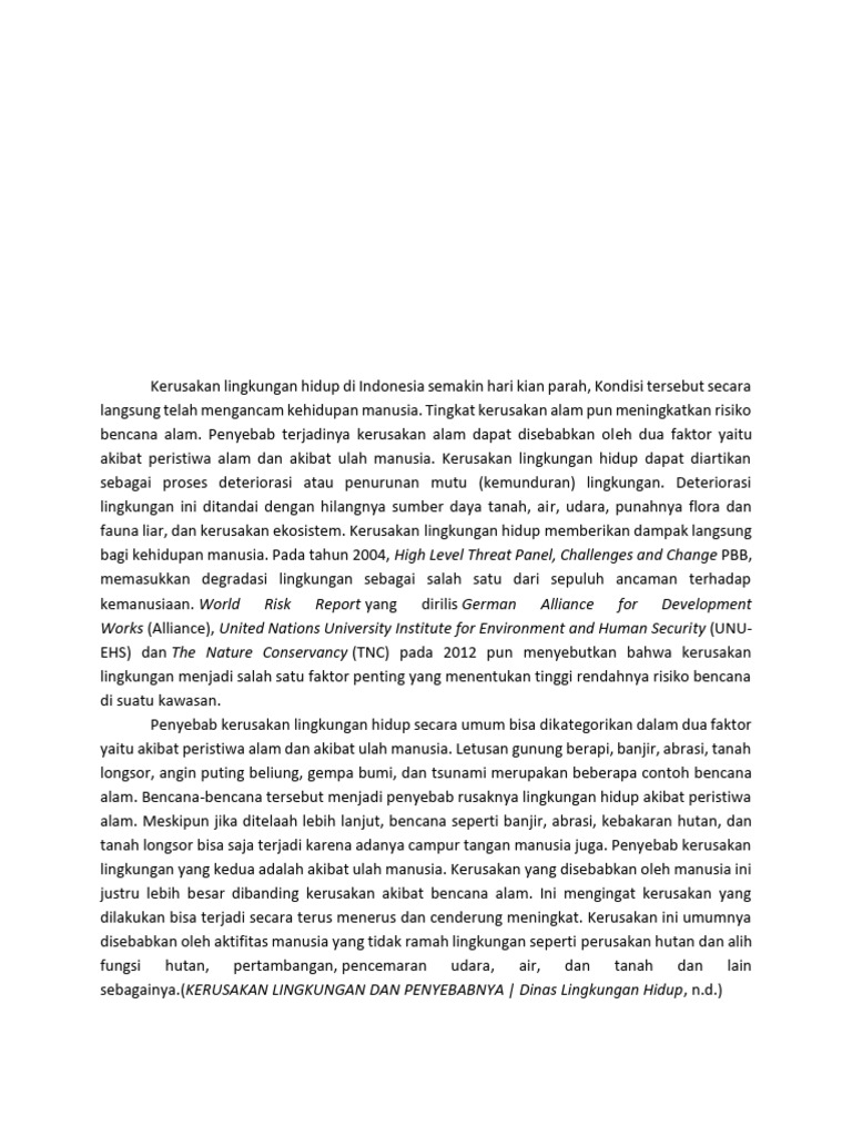 Kerusakan Lingkungan dan Bencana Alam | PDF | Sains & Matematika