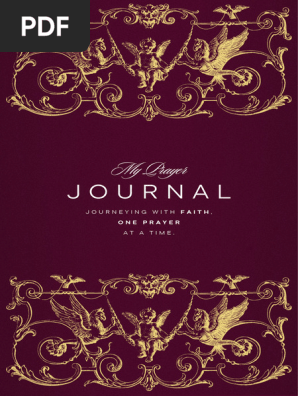 Maroon Vintage Prayer Journal Book Cover