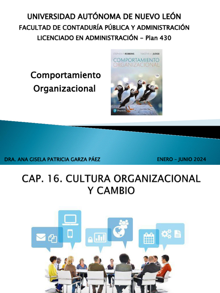 Cultura y Cambio Organizacional 2024 | PDF