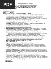Ss1 2nd Term Geography E-Notes