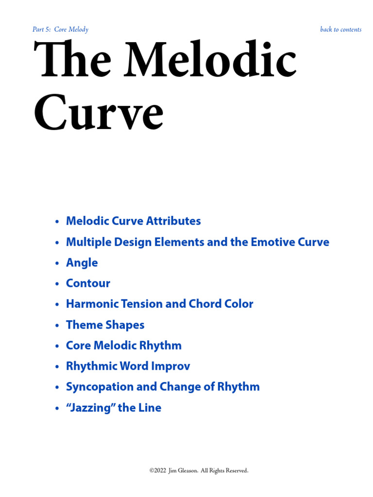 05-The Melodic Curve | PDF | Interval (Music) | Scale (Music)