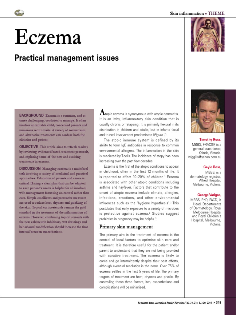 Atopic Eczema: Management Strategies | PDF | Dermatitis | Topical ...