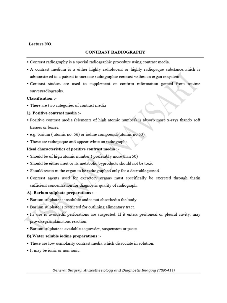 26 Contrast Radiography | PDF | Medical Specialties