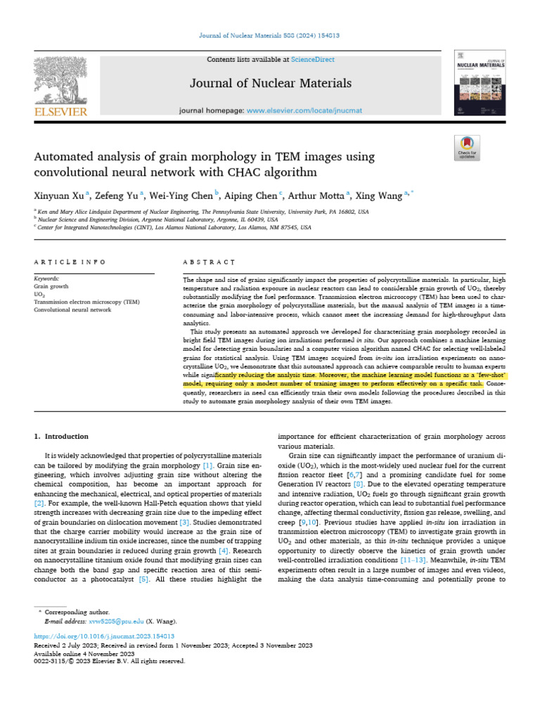 Automated Analysis of Grain Morphology | PDF | Crystallite ...