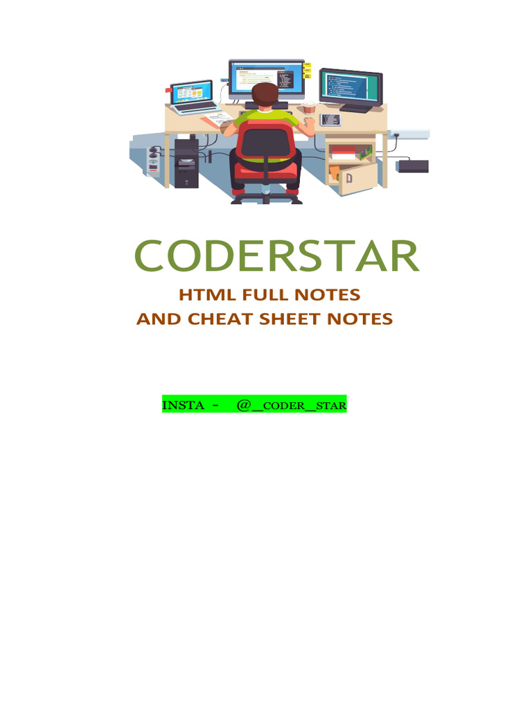 HTML Handwritten Notes and Cheat Sheet | PDF