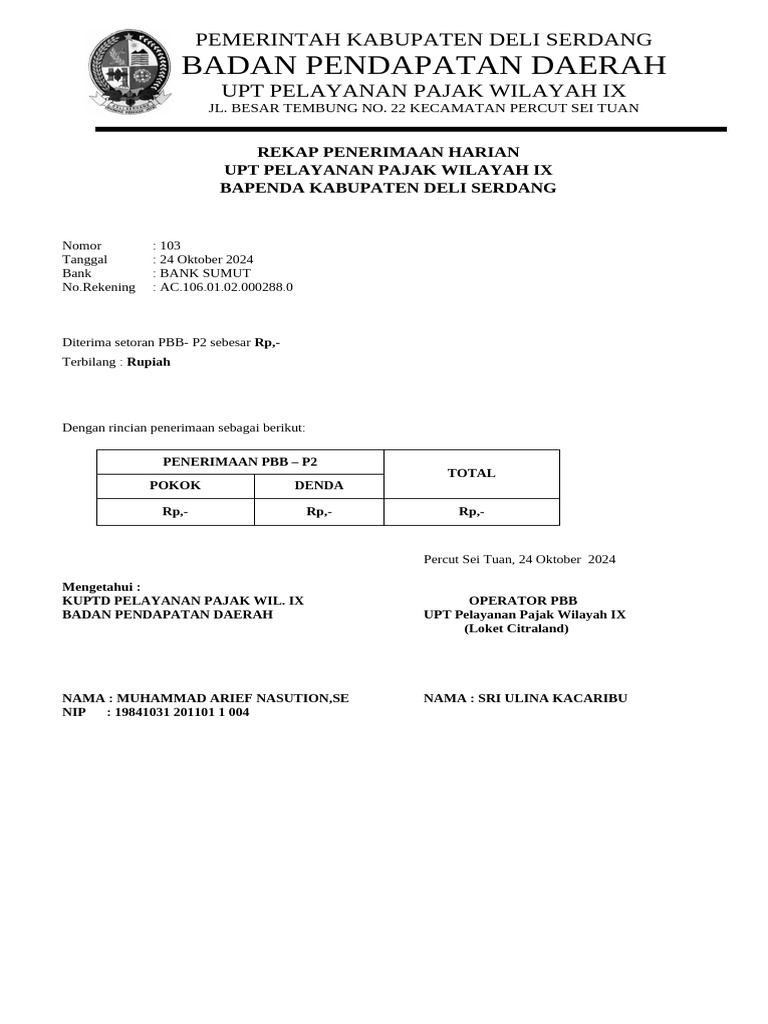 Rekap Harian Terbaru | PDF