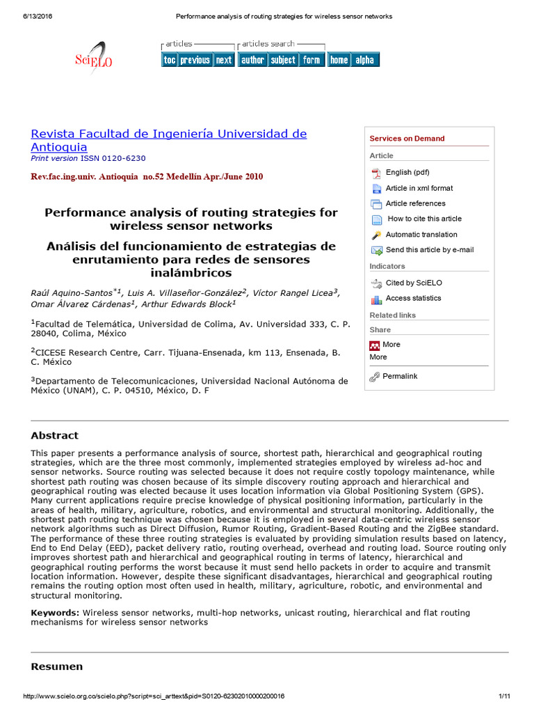 Performance Analysis of Routing Strategies For Wireless Sensor Networks ...