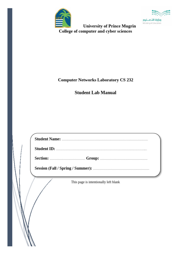 CS 232 Computer Networks Lab Manual | PDF | Router (Computing ...
