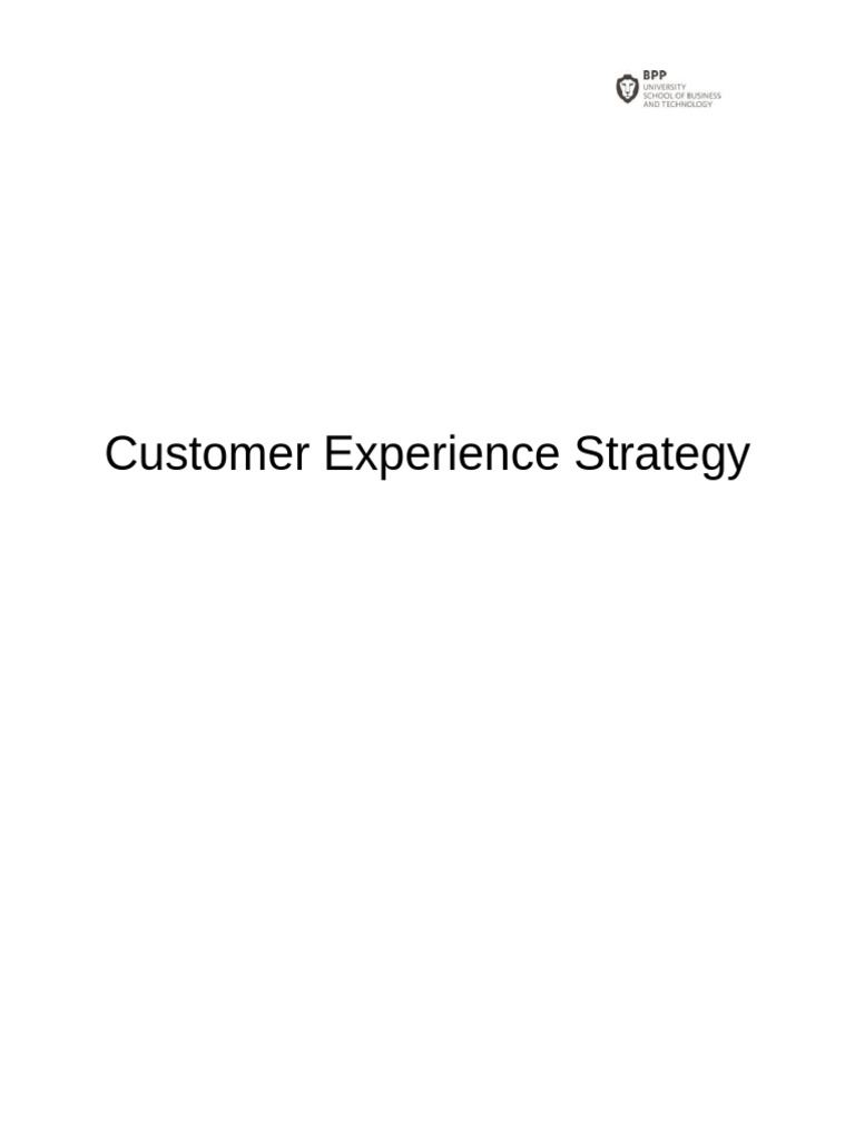 Customer Experience Strategy Overview | PDF | Customer Experience ...