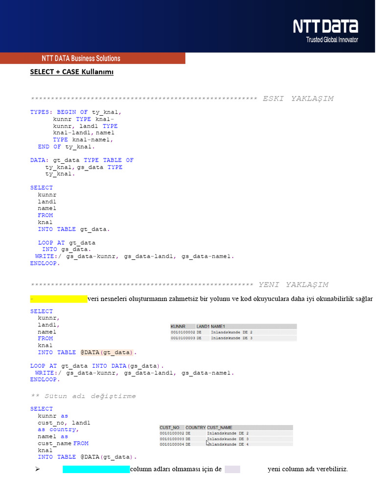 Kullanımı: Select + Case | PDF