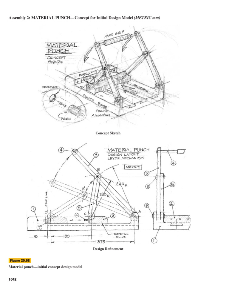 Material Punch Assembly Model Design | PDF | Art | Computers
