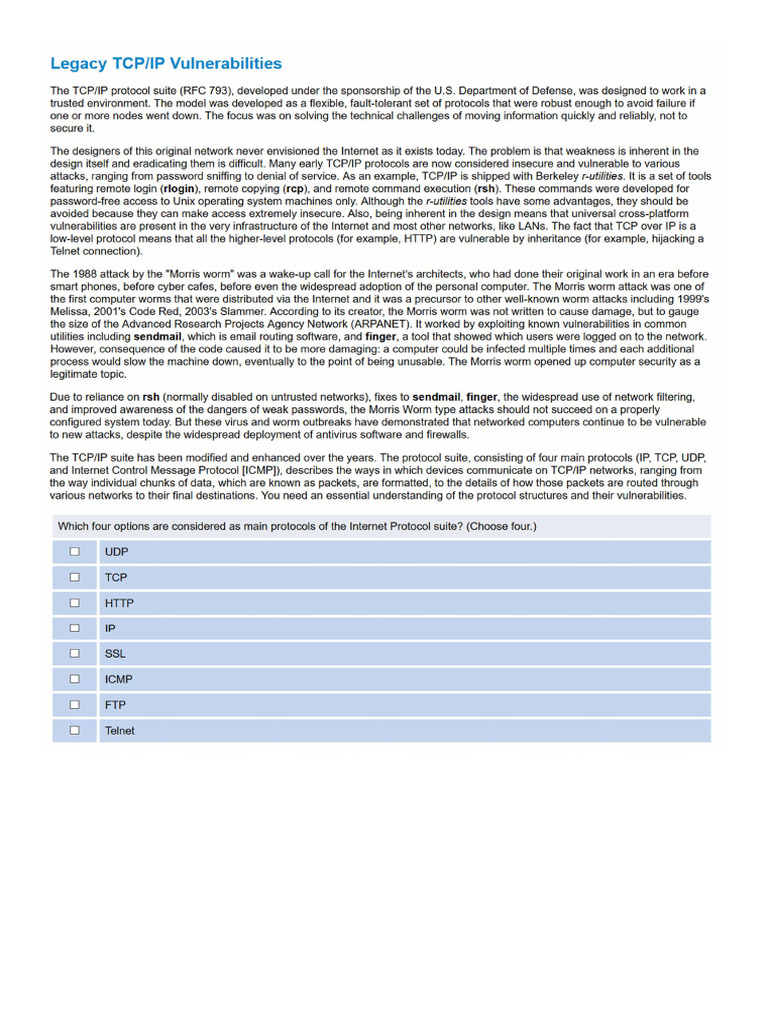 2 - Legacy TCP-IP Vulnerabilities | PDF