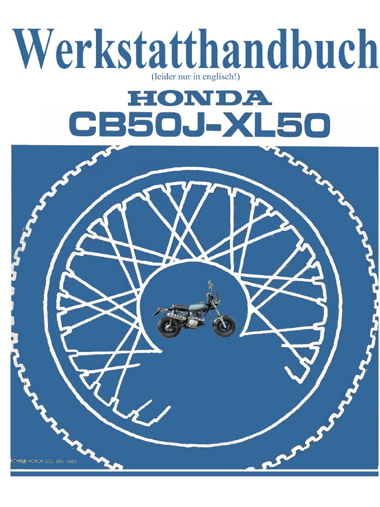HONDA CB50 Service manual サービスマニュアル Honda CB50 Workshop Manual - MY50 Motorcycles