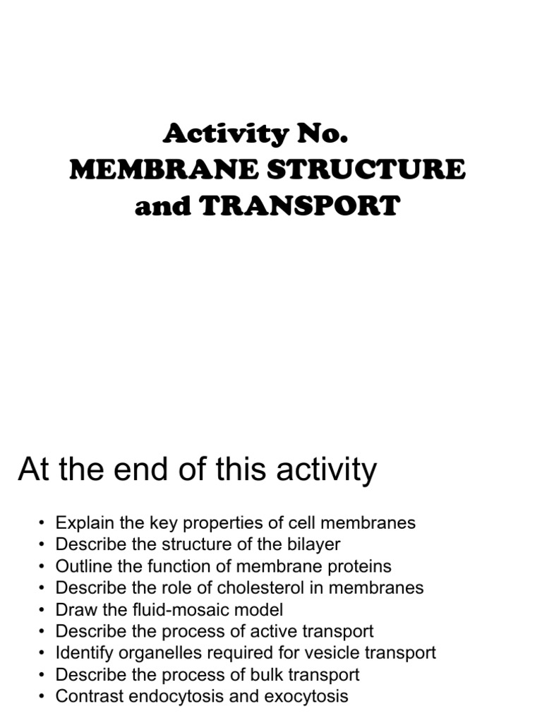 Laboratory Activity No. 3 Pre-Lab | PDF | Cell Membrane | Lipid Bilayer