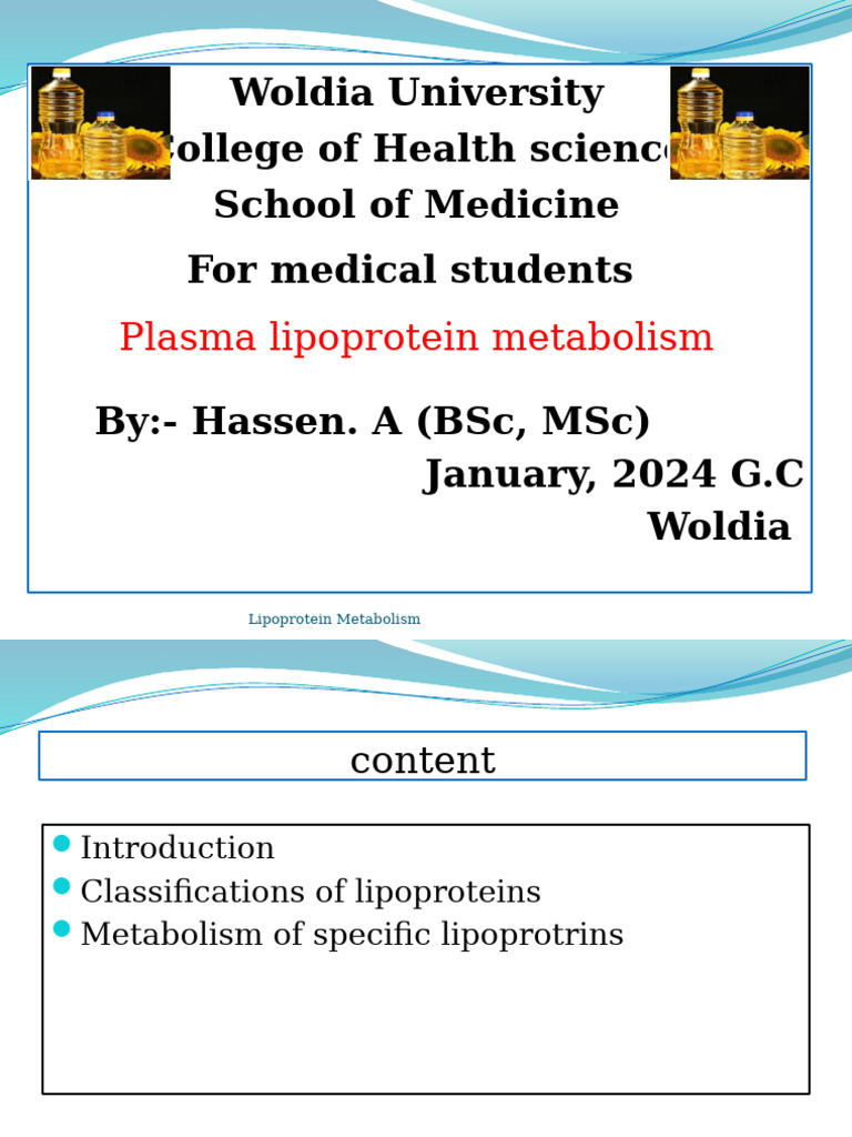 2.lipoproteins Metabolism | PDF | Lipoprotein | Cholesterol