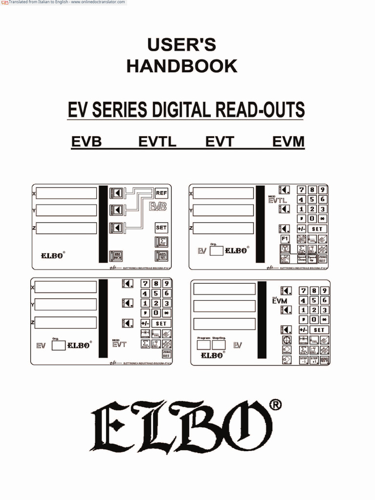 DRO ELBO - It.en | PDF | Cartesian Coordinate System
