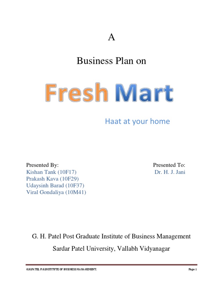 vegetable and fruit production business plan