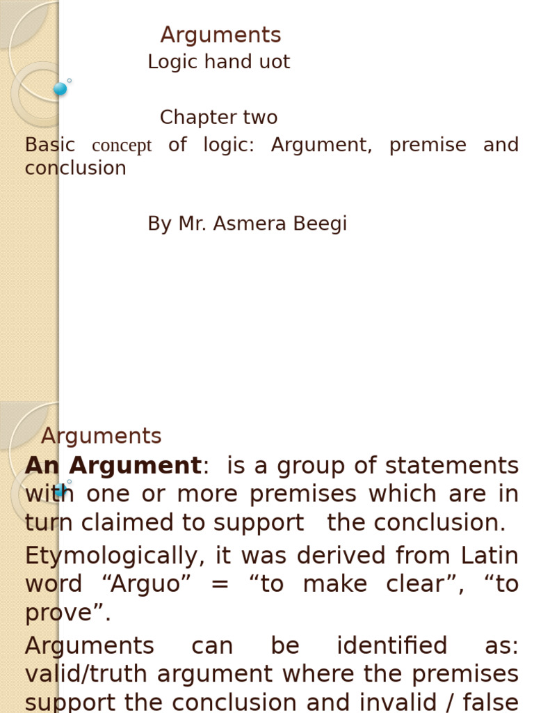 Understanding Arguments in Logic | PDF | Argument | Fallacy